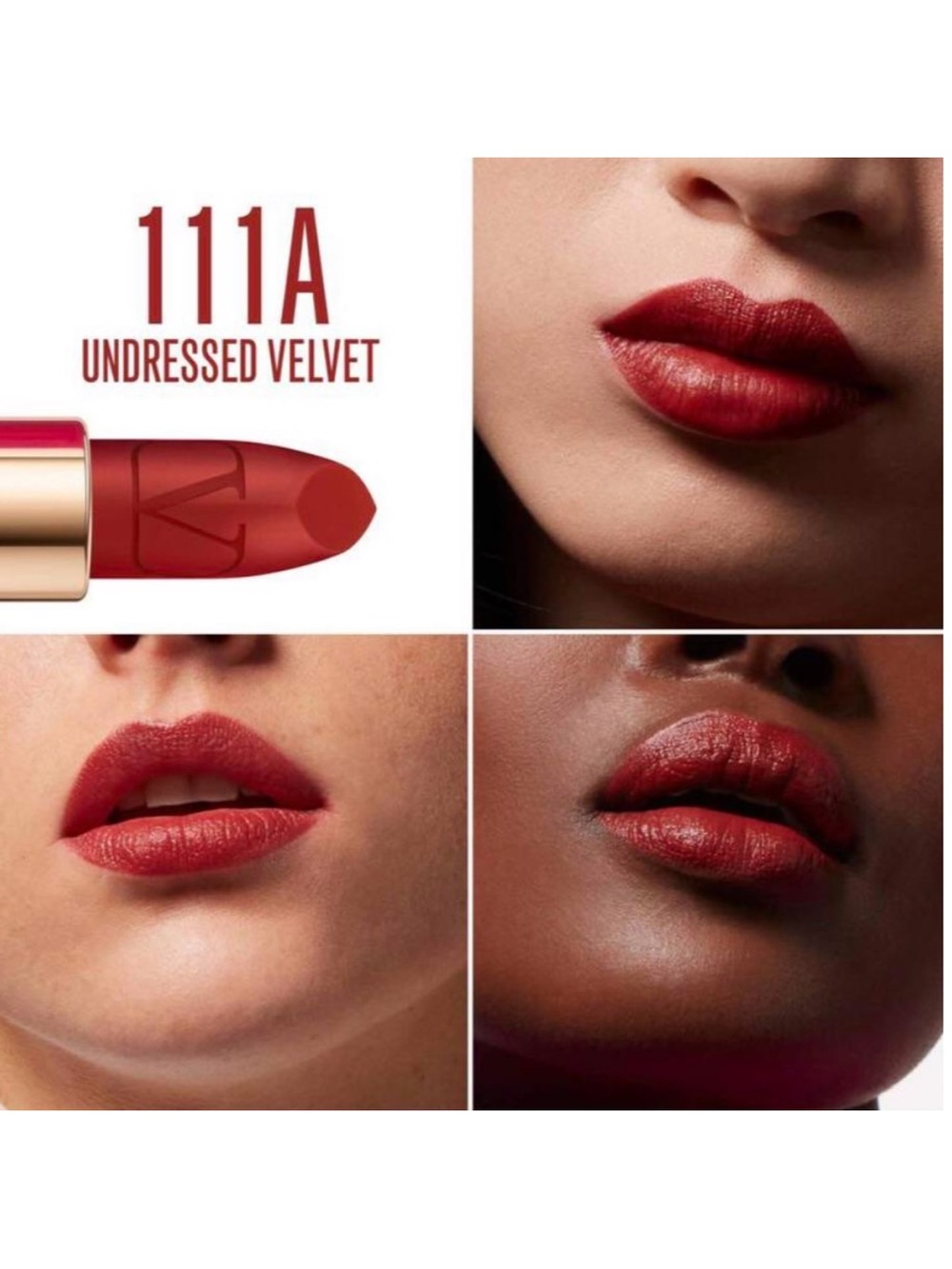 Valentino Rosso Valentino #111A Undressed Velvet Red Matte Lipstick